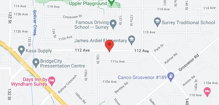 map of 13650 112 AVENUE